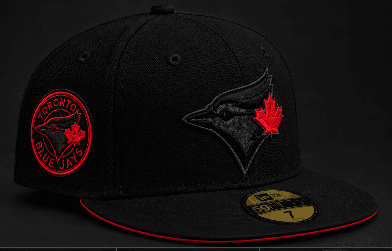 Gorra New Era 59FIFTY Toronto Blue Jays negra con hoja de maple